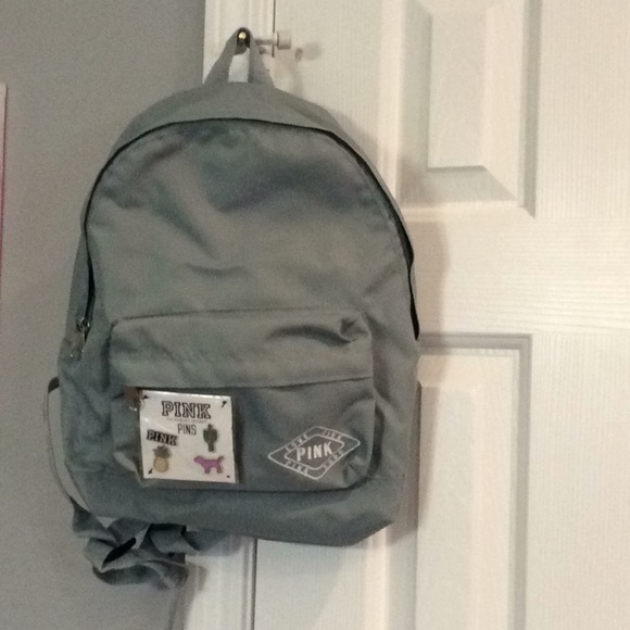 PINK Victoria's Secret Handbags - NWOT Victoria Secret backpack with pins